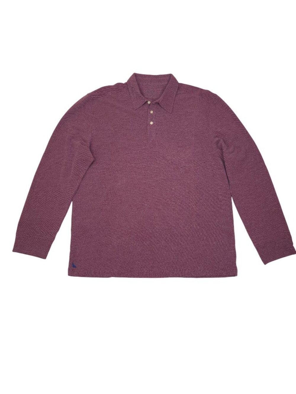 Untuckit Mens Maroon Long Sleeve Polo Shirt XXL Cotton Blend